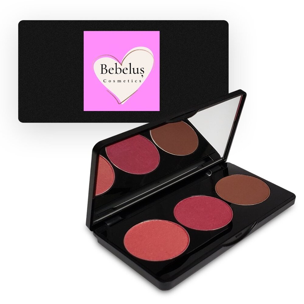 Bebelus Cosmetics Blush Palette (Burgundy Wine 3 pack)